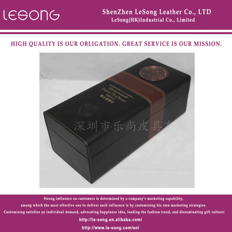 LS1308 PU Leather Wine Box For Gift