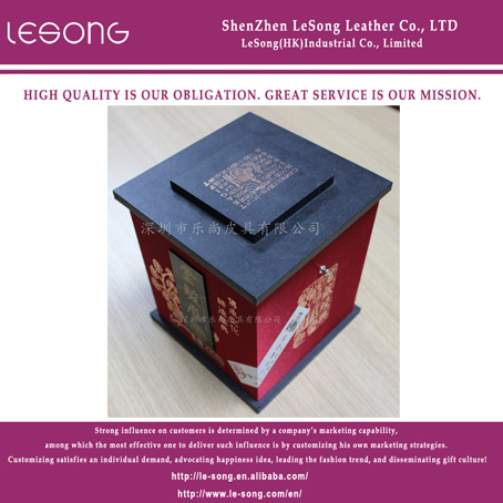 LS1300 Classical Leather Tea Storage Box