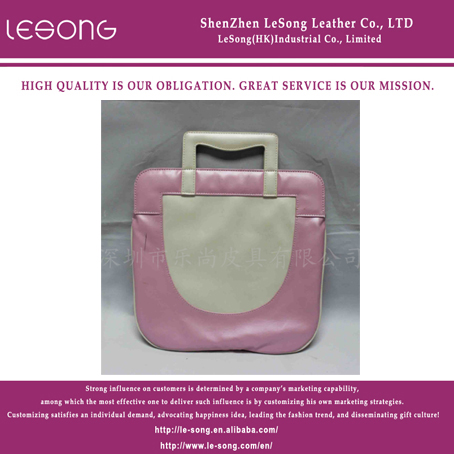 LS1265 Latest Fashion Pink PU Handbag