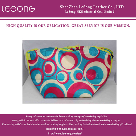 LS1268 Nylon Shopping Bag With Zipper