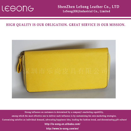 LS1426 Pu Letaher Wallet With Zipper