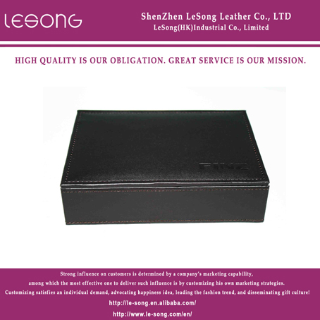 LS1296 Black Leather Micro Recording Instrument Box