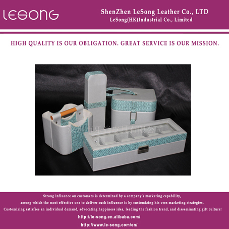 LS1023 Silver Series Of Leather Jewelry Storage Case