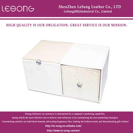 LS1073 Leather Drawer Jewelry Box