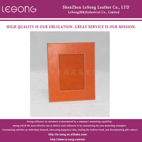 LS1213 Orange PU Photo Frame