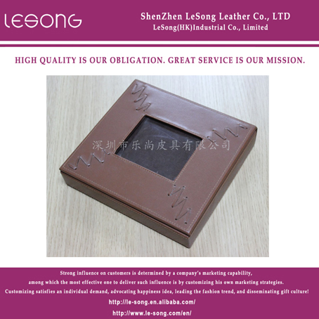 LS1220 PU Wooden Photo Frame Storage Box