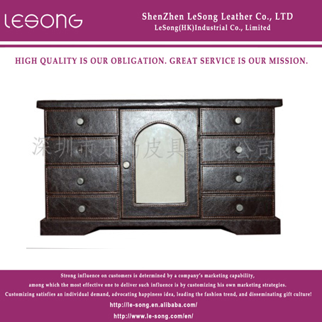 LS1110 Brown Leather Jewelry Case